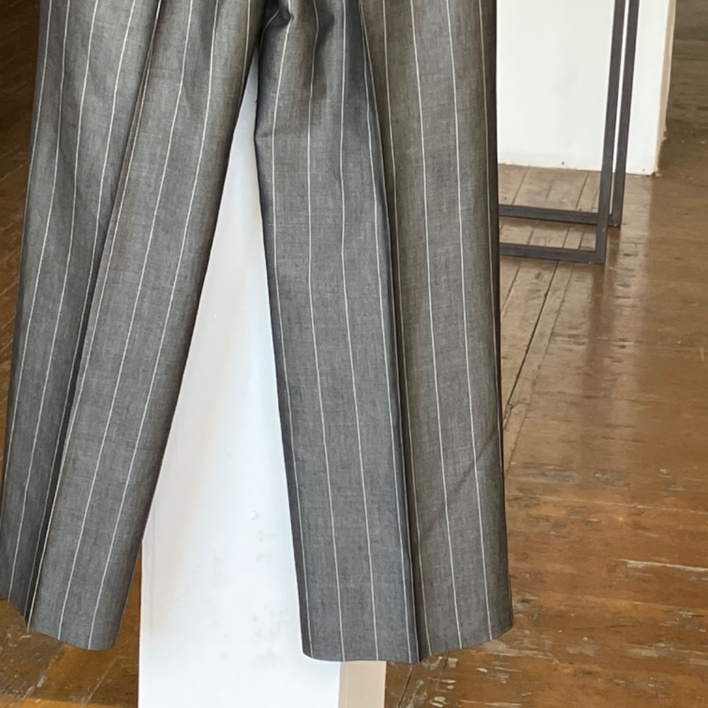 Talbots slate, gray, iridescent, Italian pinstripe pants - Picture 4 of 9